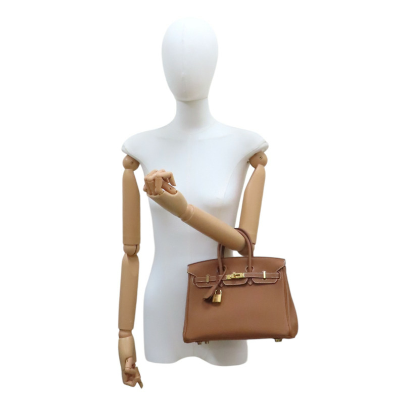 棕色 Togo牛皮 Birkin 25 柏金包 手提包 金扣 U刻【HERMES 愛馬仕】 U刻印/Gold/GHW-9