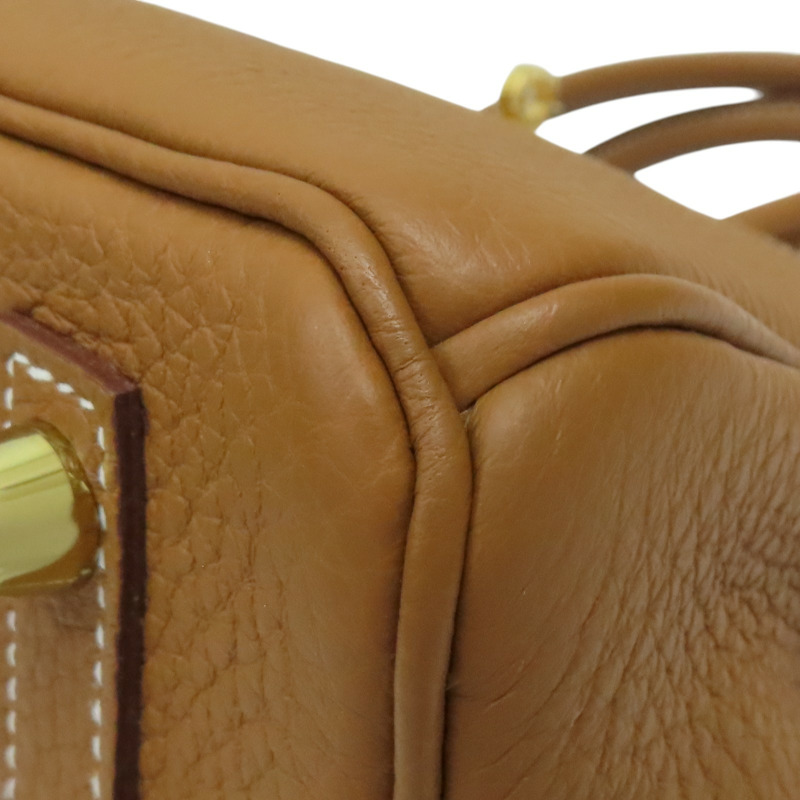棕色 Togo牛皮 Birkin 25 柏金包 手提包 金扣 U刻【HERMES 愛馬仕】 U刻印/Gold/GHW-11