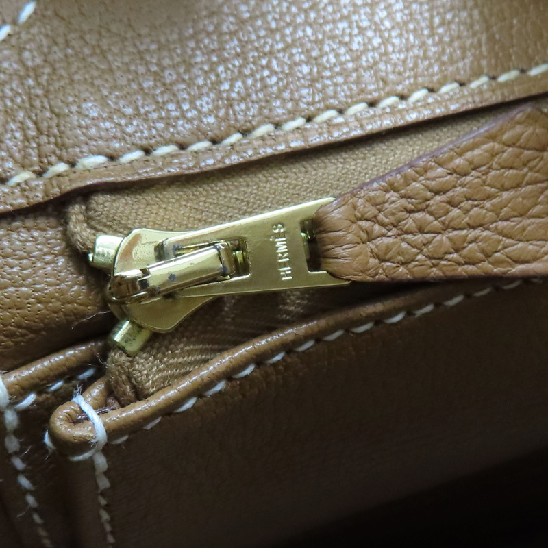 棕色 Togo牛皮 Birkin 25 柏金包 手提包 金扣 U刻【HERMES 愛馬仕】 U刻印/Gold/GHW-14