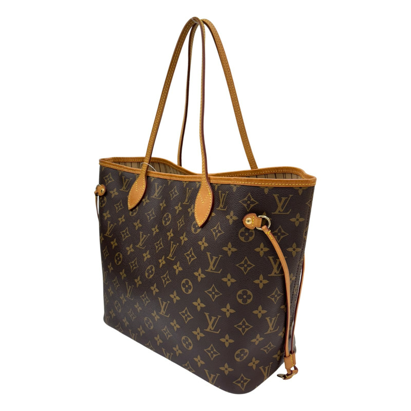 棕色 原花 帆布 Neverfull MM 托特包 肩背包【LOUIS VUITTON LV 路易威登】 M40156-1