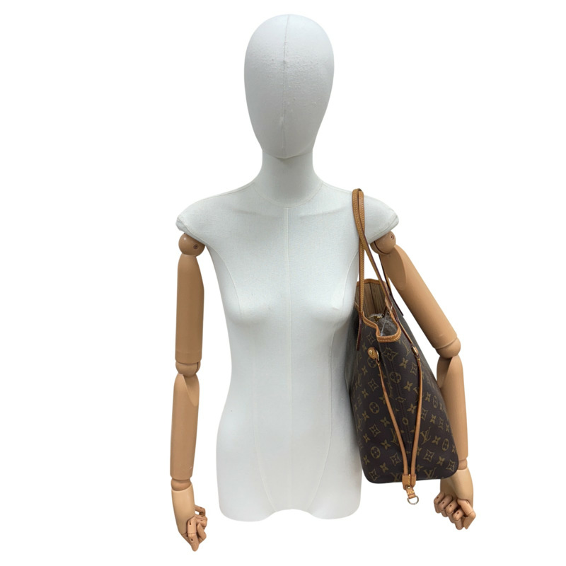 棕色 原花 帆布 Neverfull MM 托特包 肩背包【LOUIS VUITTON LV 路易威登】 M40156-9