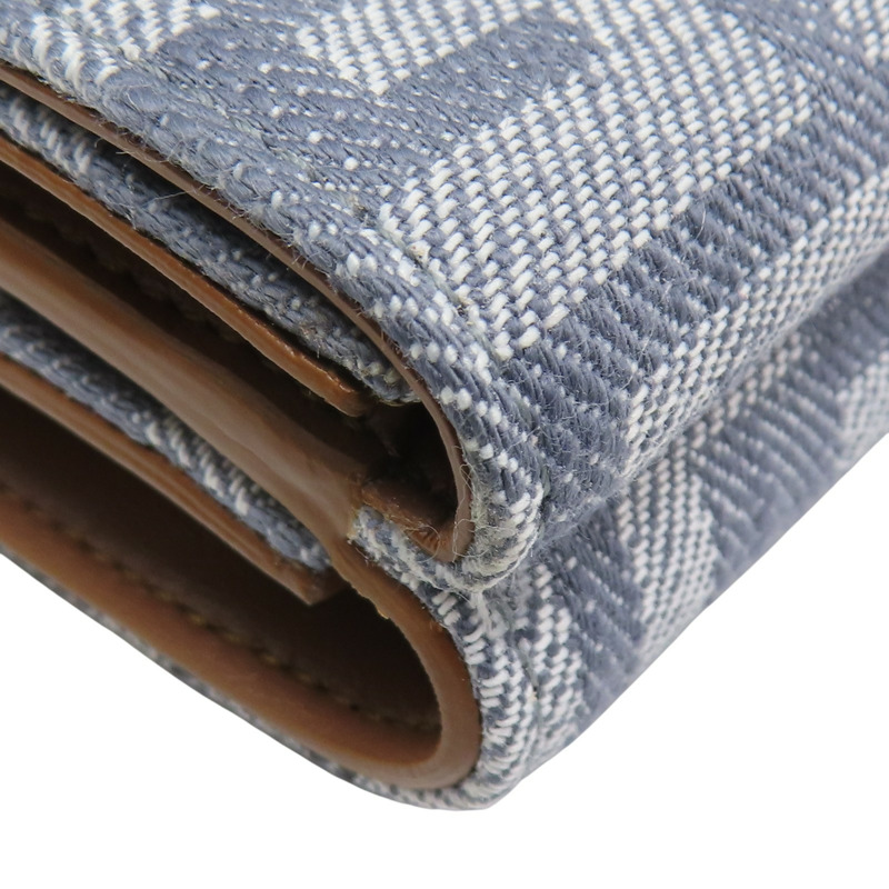 灰色 提花帆布 金扣 三折短夾 8M0395【FENDI 芬迪】 8M0395-12