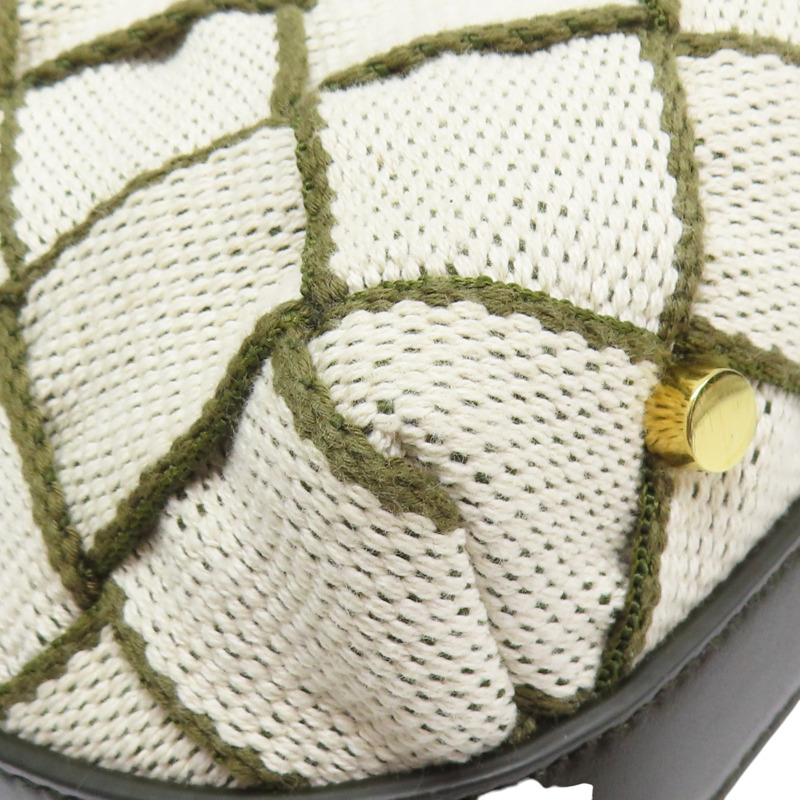 米色帆布 綠線 Wallace 手提包【BOTTEGA VENETA BV 寶緹嘉】-9