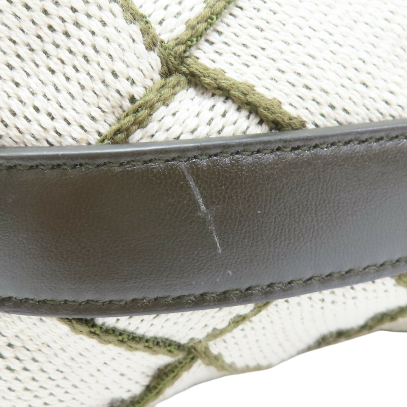 米色帆布 綠線 Wallace 手提包【BOTTEGA VENETA BV 寶緹嘉】-13