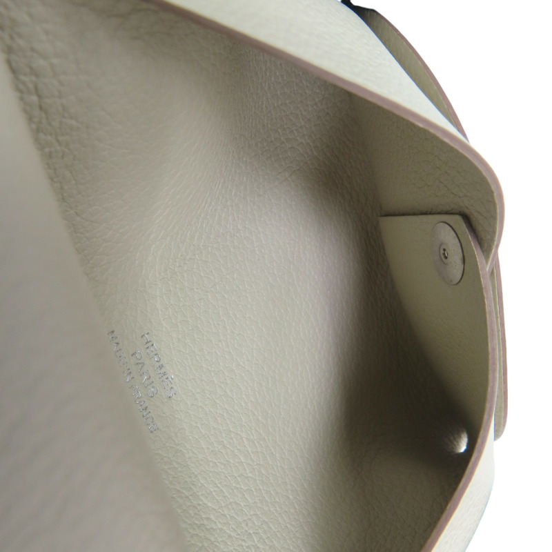 瀝青灰色 evercolor牛皮 Calvi Duo 零錢包 D刻【HERMES 愛馬仕】-5