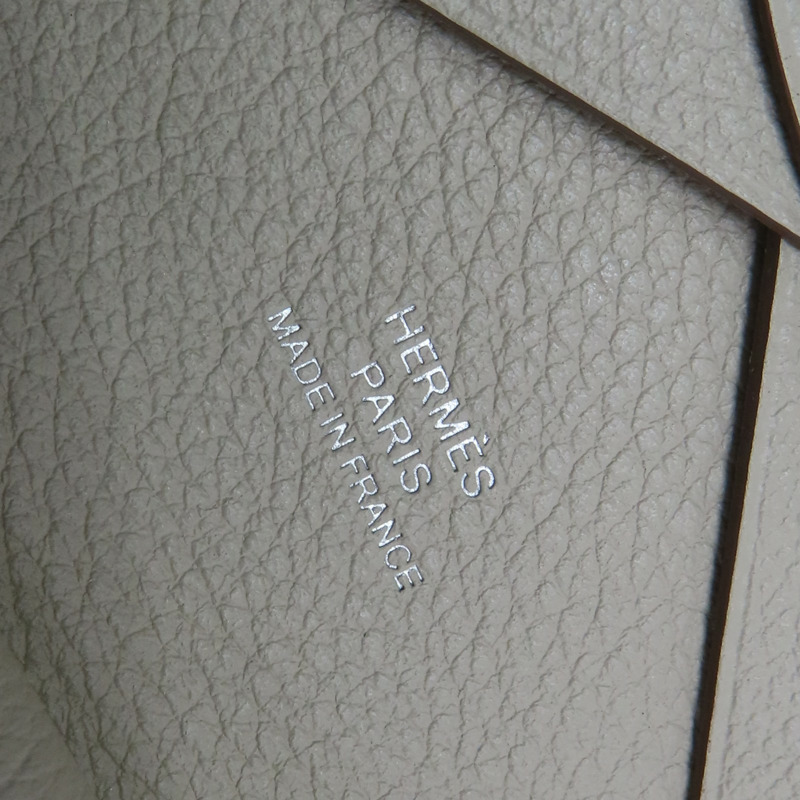 瀝青灰色 evercolor牛皮 Calvi Duo 零錢包 D刻【HERMES 愛馬仕】-7