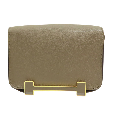 大象灰 Chevre皮革 Geta 肩背包 U刻【HERMES 愛馬仕】 U刻