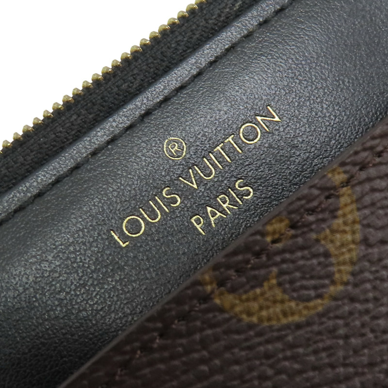 黑/棕色 原花帆布 拉鍊薄長夾 M80348【LOUIS VUITTON LV 路易威登】 M80348-6