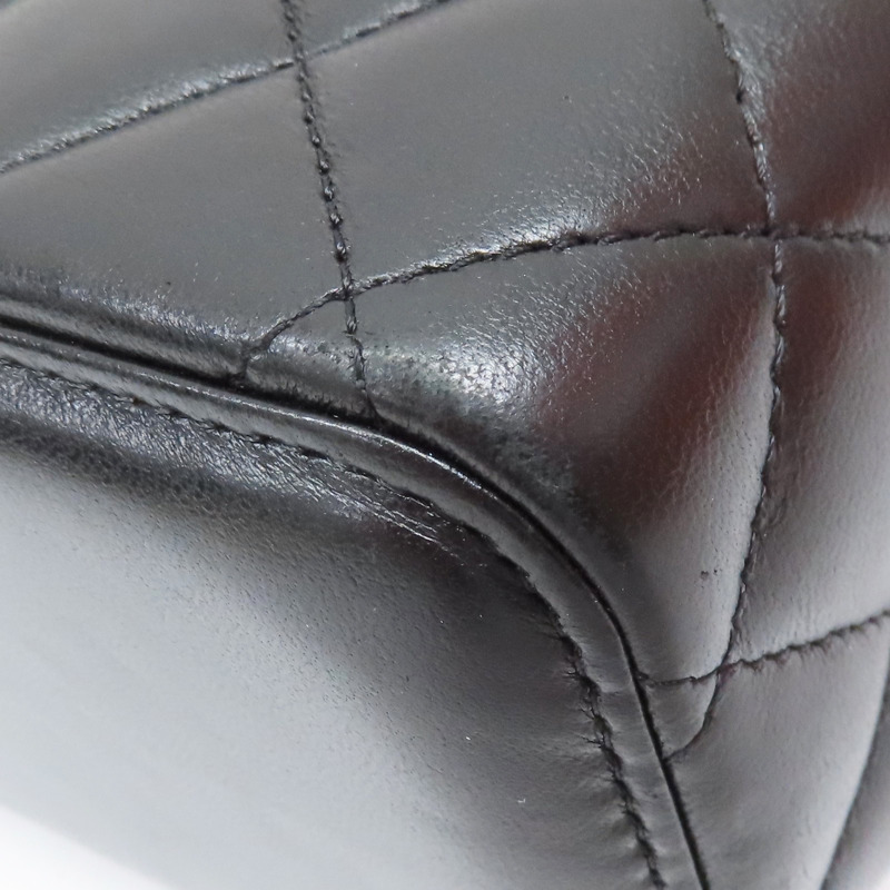 黑色 羊皮 菱格紋 肩背包 金釦 (無卡)【CHANEL 香奈兒】-9