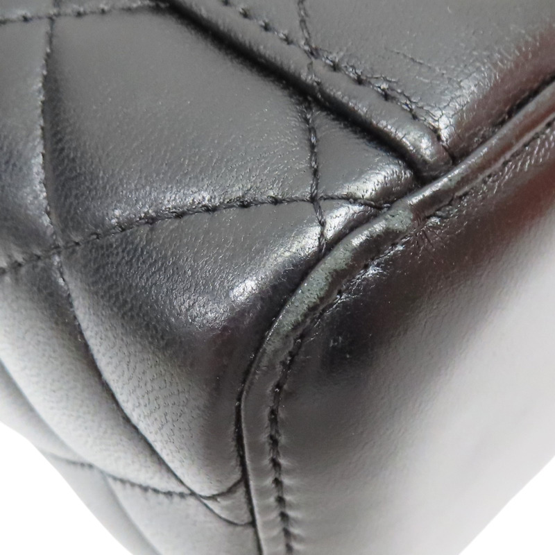 黑色 羊皮 菱格紋 肩背包 金釦 (無卡)【CHANEL 香奈兒】-10