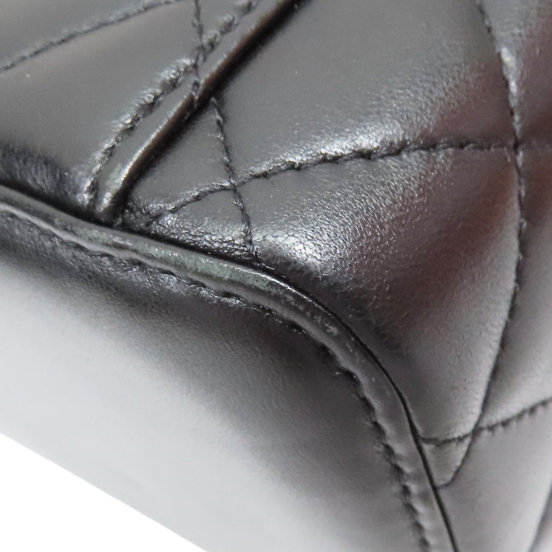 黑色 羊皮 菱格紋 肩背包 金釦 (無卡)【CHANEL 香奈兒】-11