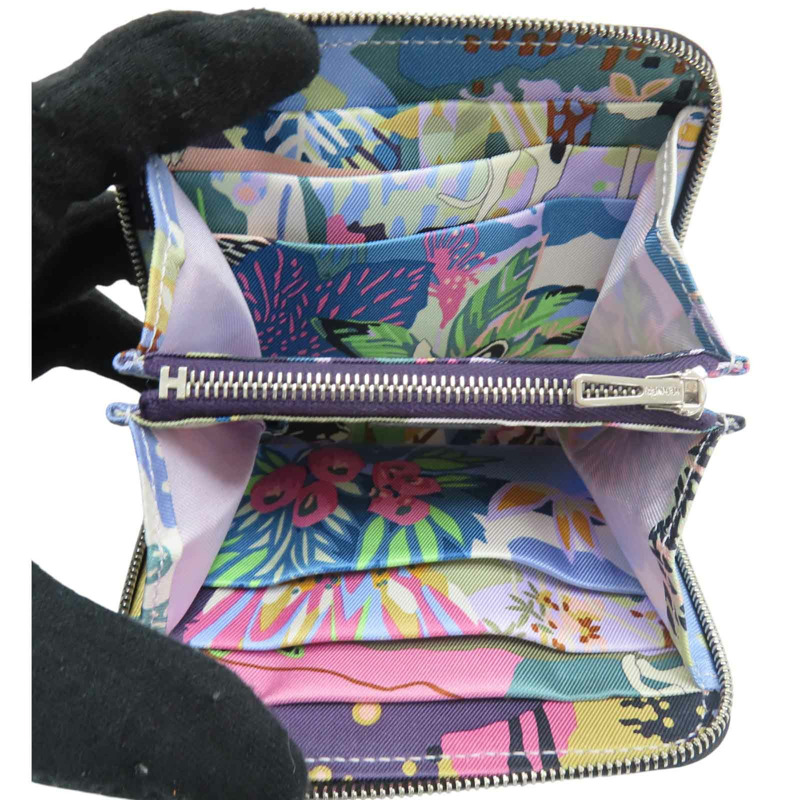 黑色 Epsom牛皮 Silk in Compact 絲巾短夾 W刻【HERMES 愛馬仕】-4