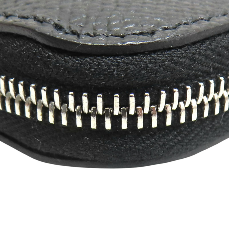 黑色 Epsom牛皮 Silk in Compact 絲巾短夾 W刻【HERMES 愛馬仕】-8