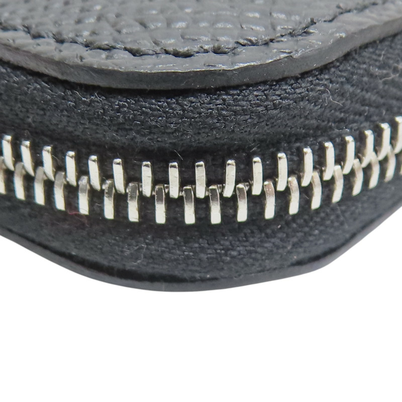 黑色 Epsom牛皮 Silk in Compact 絲巾短夾 W刻【HERMES 愛馬仕】-9