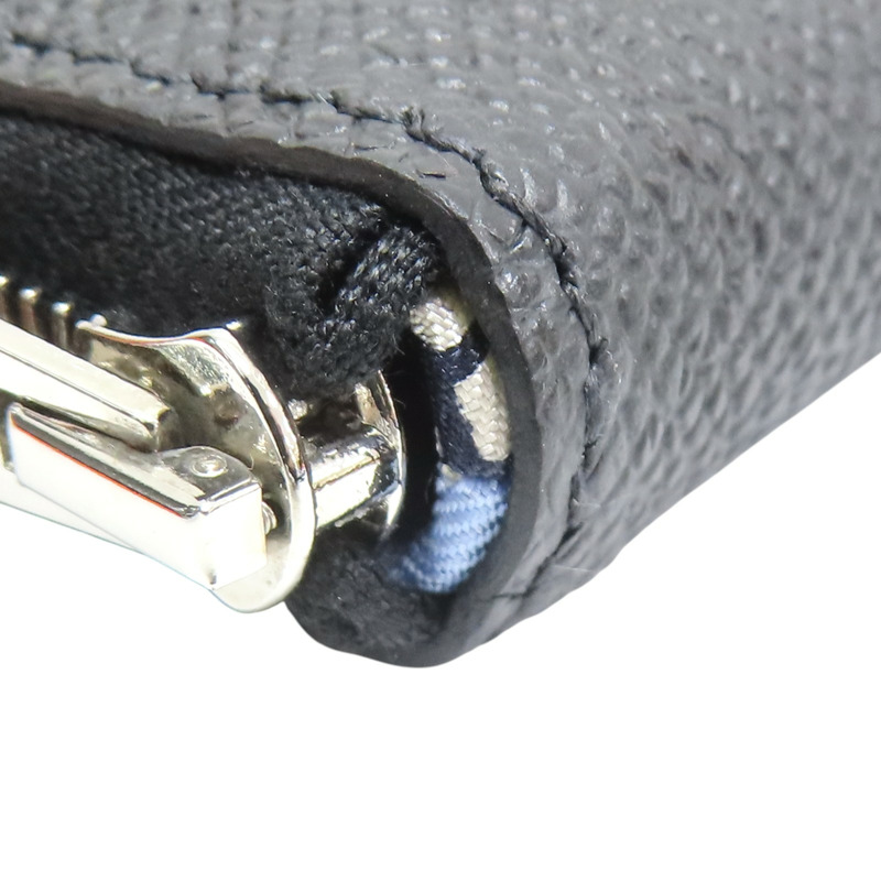 黑色 Epsom牛皮 Silk in Compact 絲巾短夾 W刻【HERMES 愛馬仕】-10