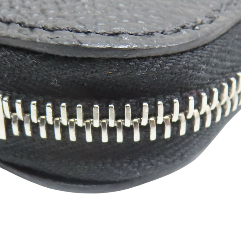 黑色 Epsom牛皮 Silk in Compact 絲巾短夾 W刻【HERMES 愛馬仕】-11