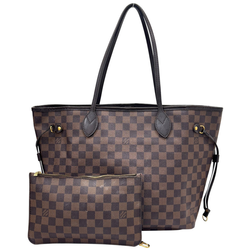 棕色 棋盤格 帆布 Neverfull MM 托特包 肩背包 【LOUIS VUITTON LV 路易威登】 N40599 N40599-0