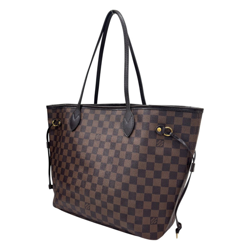 棕色 棋盤格 帆布 Neverfull MM 托特包 肩背包 【LOUIS VUITTON LV 路易威登】 N40599 N40599-1
