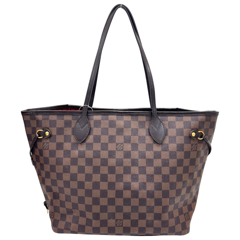 棕色 棋盤格 帆布 Neverfull MM 托特包 肩背包 【LOUIS VUITTON LV 路易威登】 N40599 N40599-2