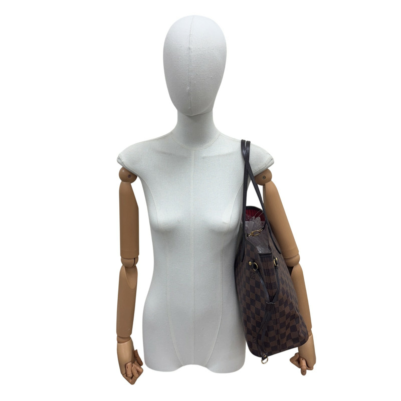 棕色 棋盤格 帆布 Neverfull MM 托特包 肩背包 【LOUIS VUITTON LV 路易威登】 N40599 N40599-9