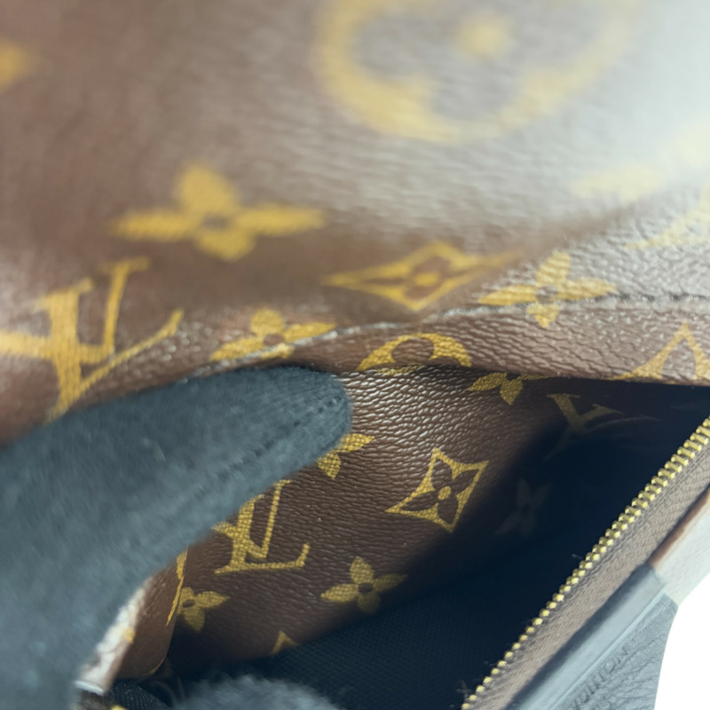 棕色 原花 PVC塗層帆布 Palm Springs MM 後背包 M44874 【LOUIS VUITTON LV 路易威登】 M44874-4