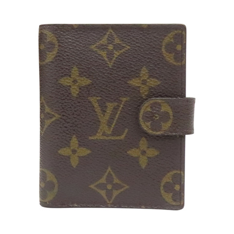 棕色 原花帆布 Card Holder 金扣 卡夾【LOUIS VUITTON LV 路易威登】 R20007