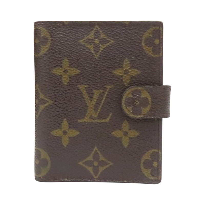 棕色 原花帆布 Card Holder 金扣 卡夾【LOUIS VUITTON LV 路易威登】 R20007-0