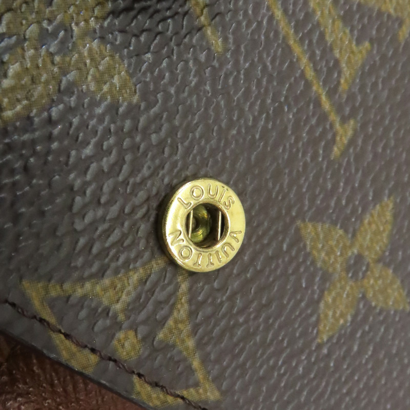 棕色 原花帆布 Card Holder 金扣 卡夾【LOUIS VUITTON LV 路易威登】 R20007-9