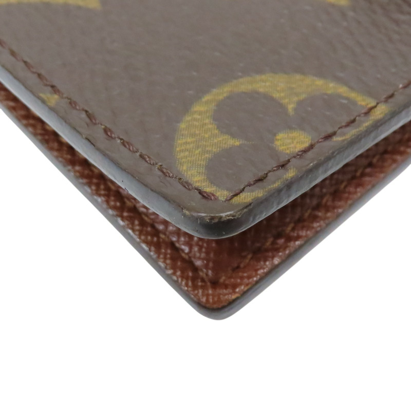 棕色 原花帆布 Card Holder 金扣 卡夾【LOUIS VUITTON LV 路易威登】 R20007-10