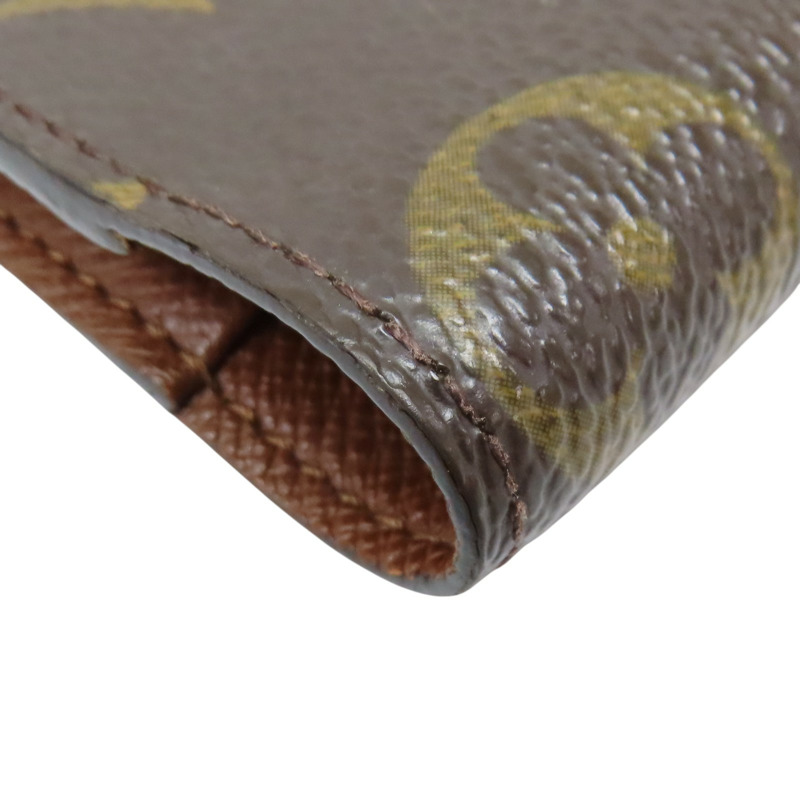 棕色 原花帆布 Card Holder 金扣 卡夾【LOUIS VUITTON LV 路易威登】 R20007-12