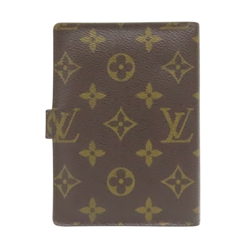 棕色 原花帆布 金扣 筆記本套 R20005【LOUIS VUITTON LV 路易威登】 R20005-1