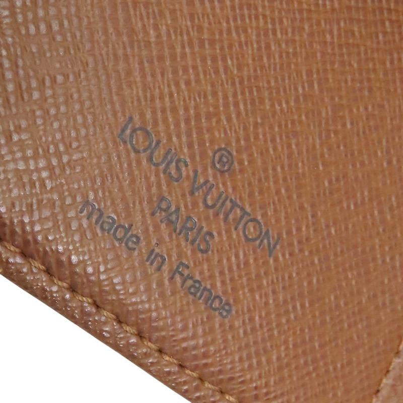 棕色 原花帆布 金扣 筆記本套 R20005【LOUIS VUITTON LV 路易威登】 R20005-7