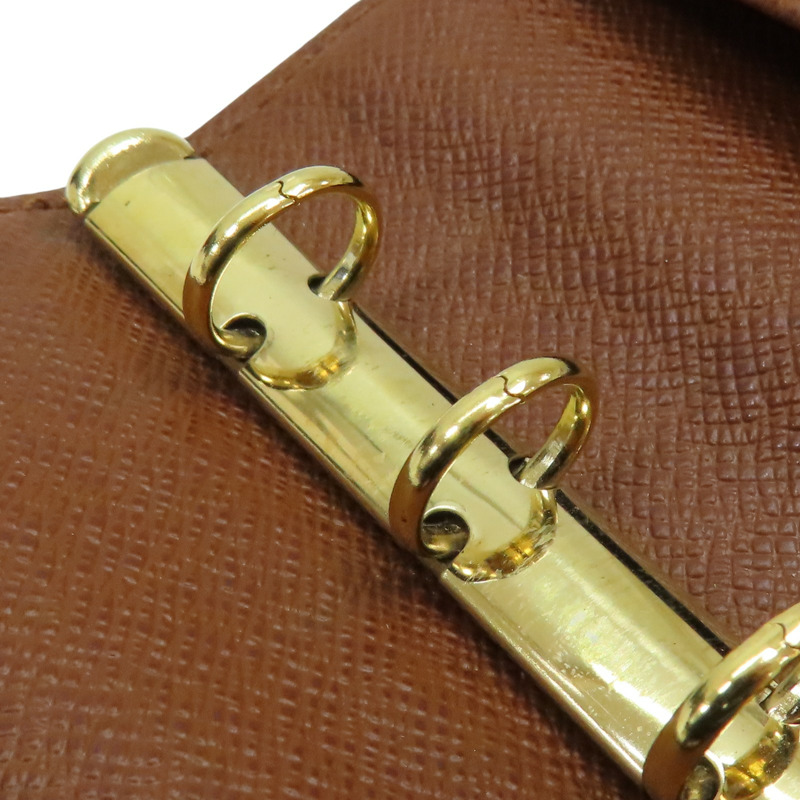 棕色 原花帆布 金扣 筆記本套 R20005【LOUIS VUITTON LV 路易威登】 R20005-9