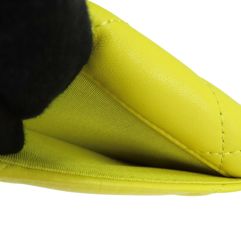 黃色 菱格紋 羊皮 19 card holder 卡夾 零錢包【CHANEL 香奈兒】-6