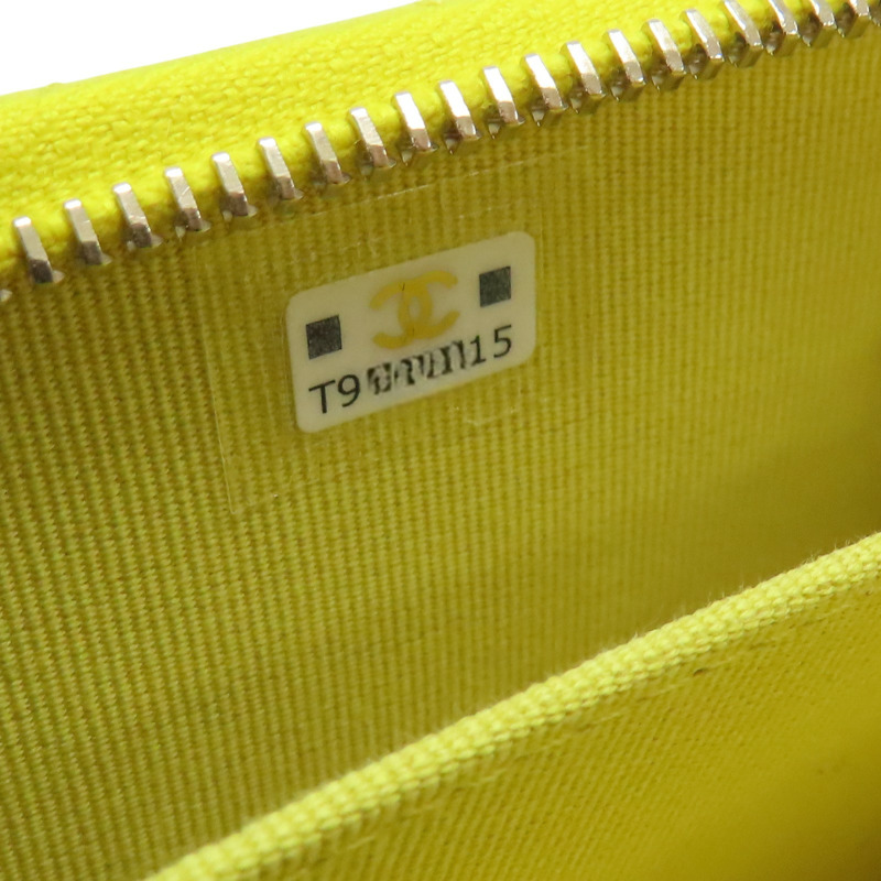 黃色 菱格紋 羊皮 19 card holder 卡夾 零錢包【CHANEL 香奈兒】-7