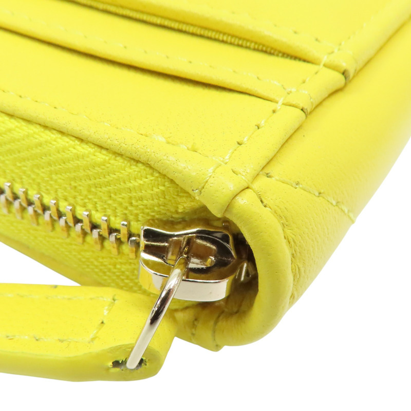 黃色 菱格紋 羊皮 19 card holder 卡夾 零錢包【CHANEL 香奈兒】-9