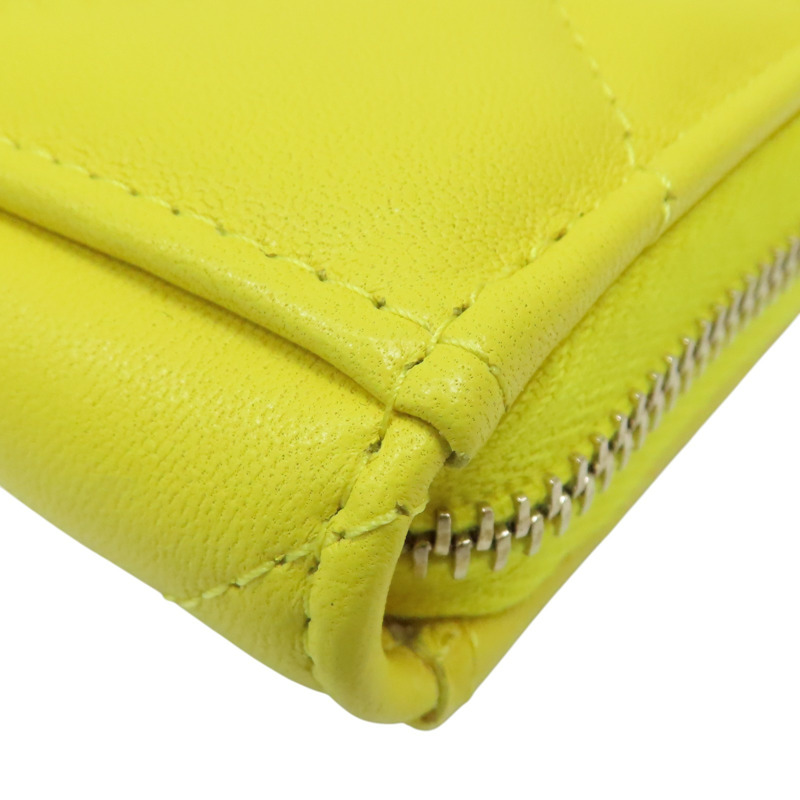 黃色 菱格紋 羊皮 19 card holder 卡夾 零錢包【CHANEL 香奈兒】-11