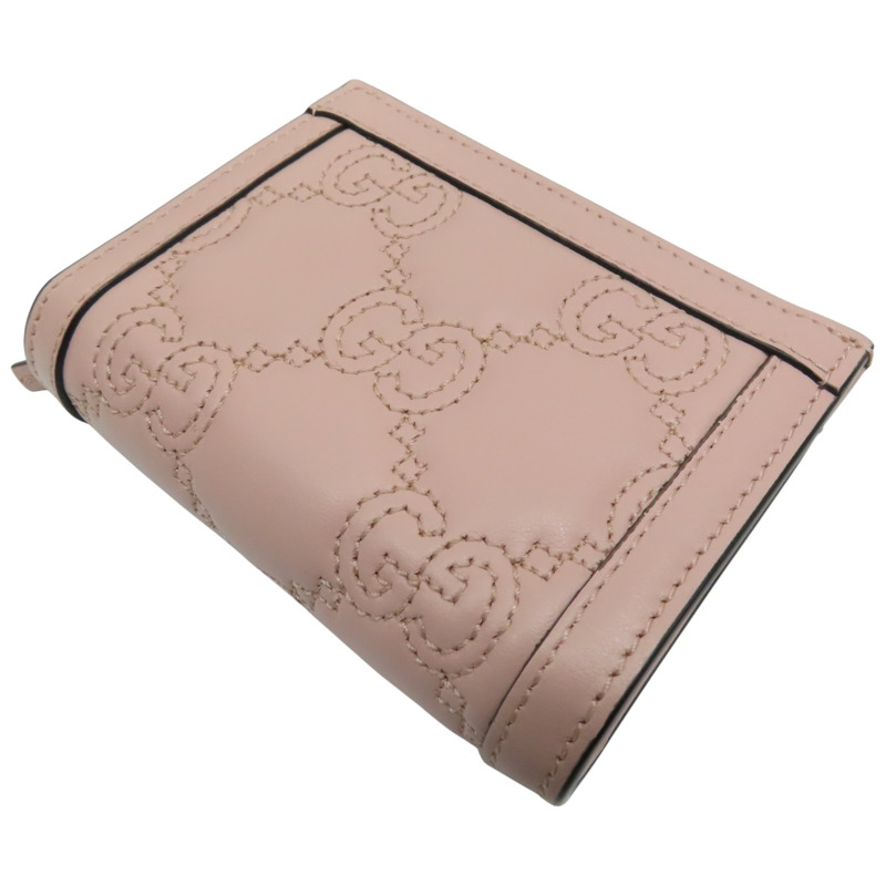 粉色牛皮 compact  兩折短夾 723786【GUCCI 古馳】 723786-3