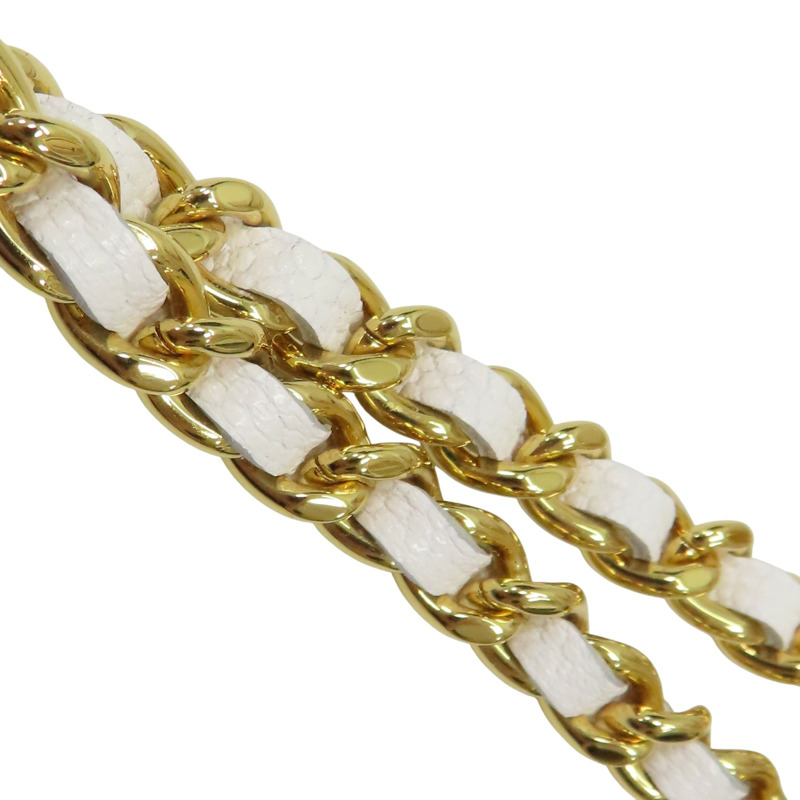 白色 菱格紋 荔枝牛皮 鍊帶 化妝箱 肩背包【CHANEL 香奈兒】 AP4688-13