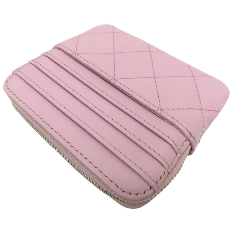 粉色牛皮 菱格紋 荔枝紋 零錢包 AP2061【CHANEL 香奈兒】 AP2061-3