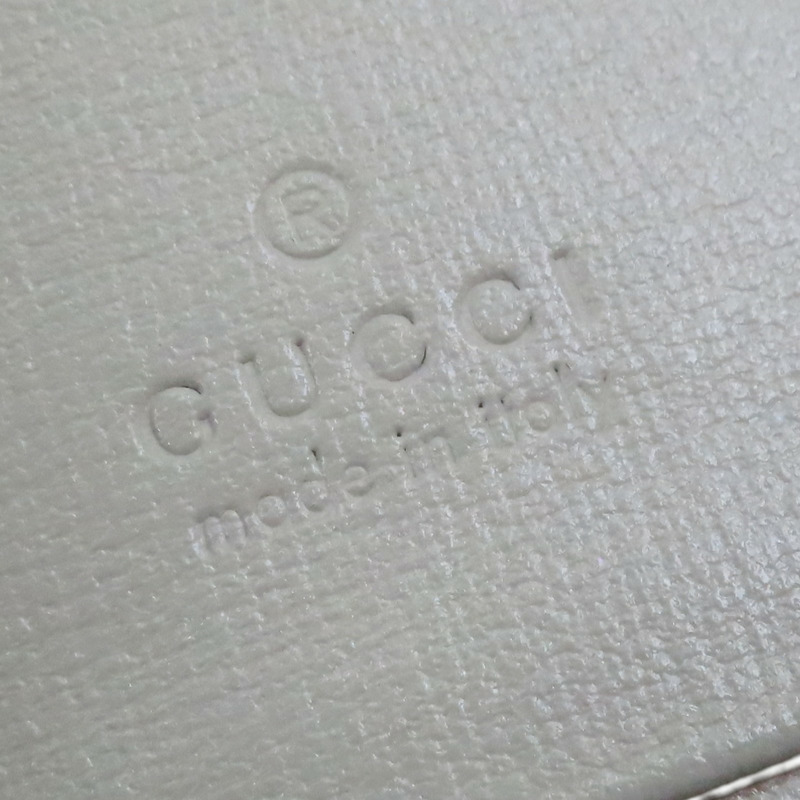 白色牛皮 Jackie 兩折短夾 645586【GUCCI 古馳】 645536-9