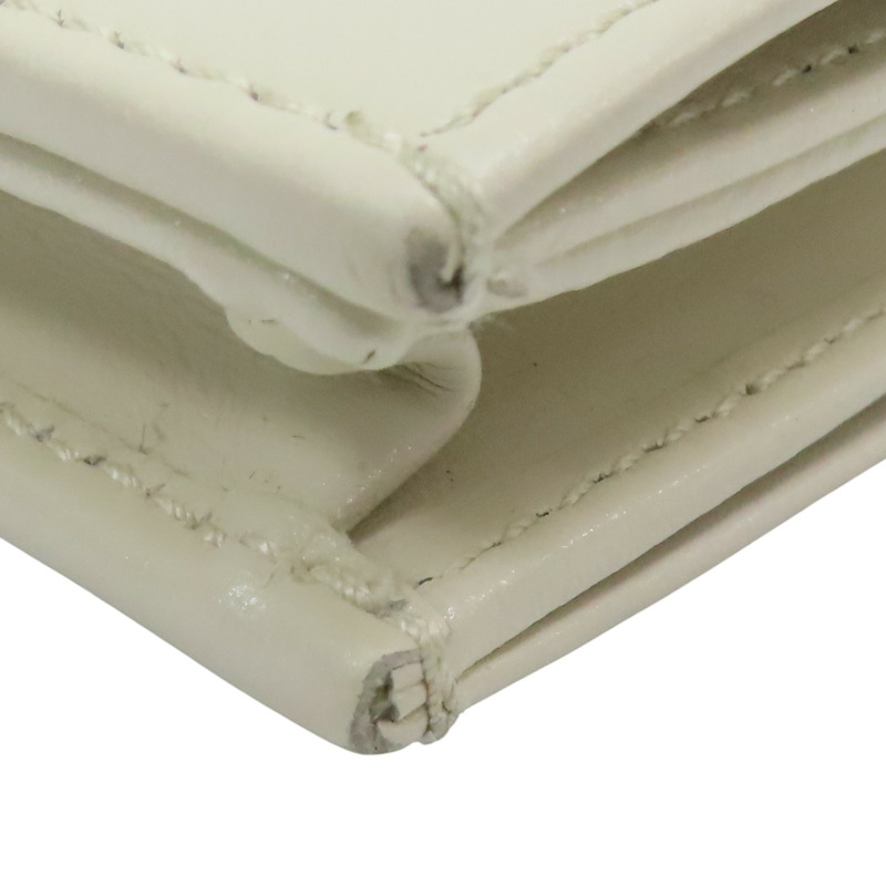 白色牛皮 Jackie 兩折短夾 645586【GUCCI 古馳】 645536-12