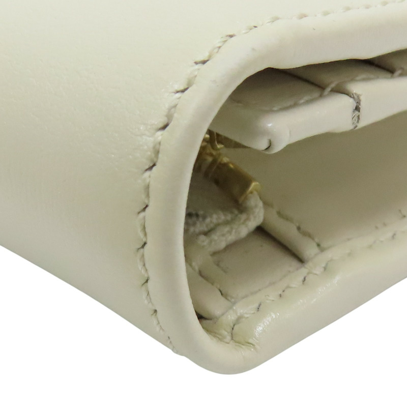 白色牛皮 Jackie 兩折短夾 645586【GUCCI 古馳】 645536-14