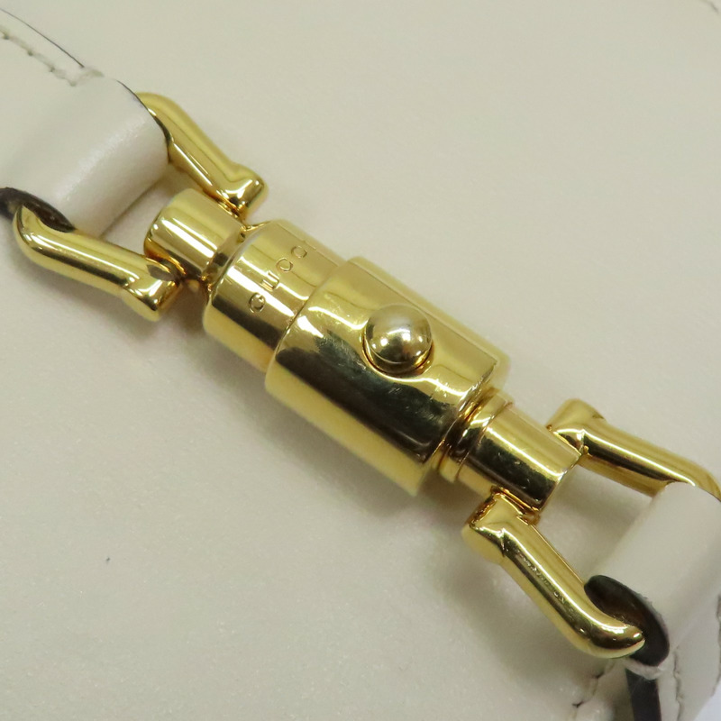 白色牛皮 Jackie 兩折短夾 645586【GUCCI 古馳】 645536-15