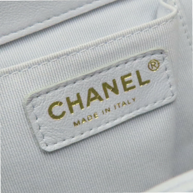 淡藍色 菱格紋牛皮 後背包 AS3618【CHANEL 香奈兒】 AS3618-7