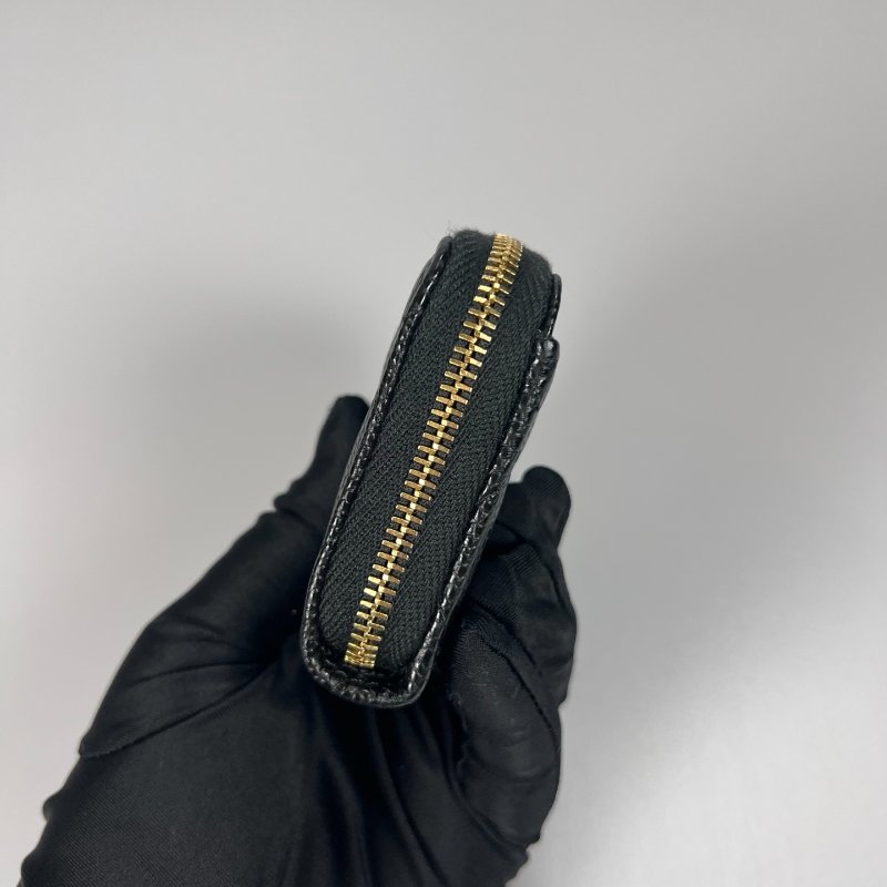 CHANEL CFㄇ拉零錢包荔枝黑 晶片款-3