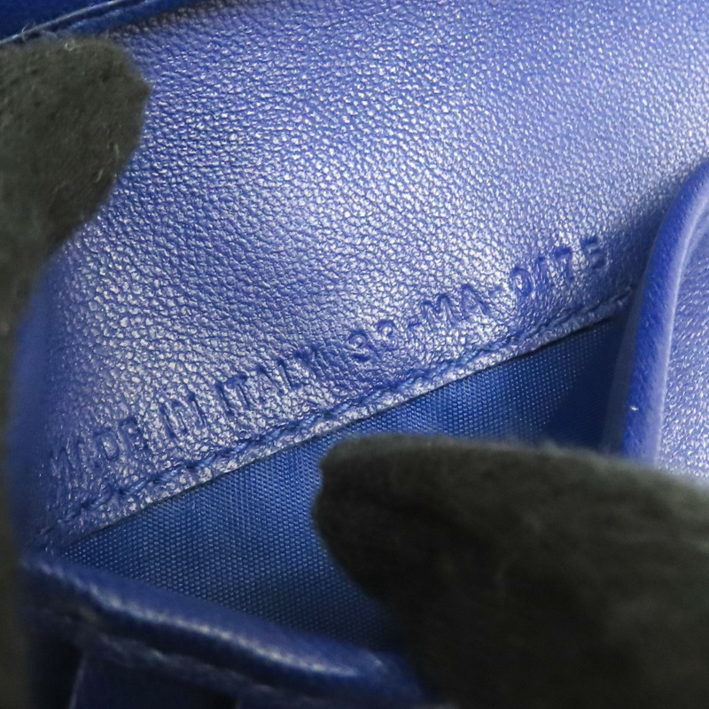 深藍色 牛皮 銀扣 兩折短夾 【Dior 迪奧 】-8