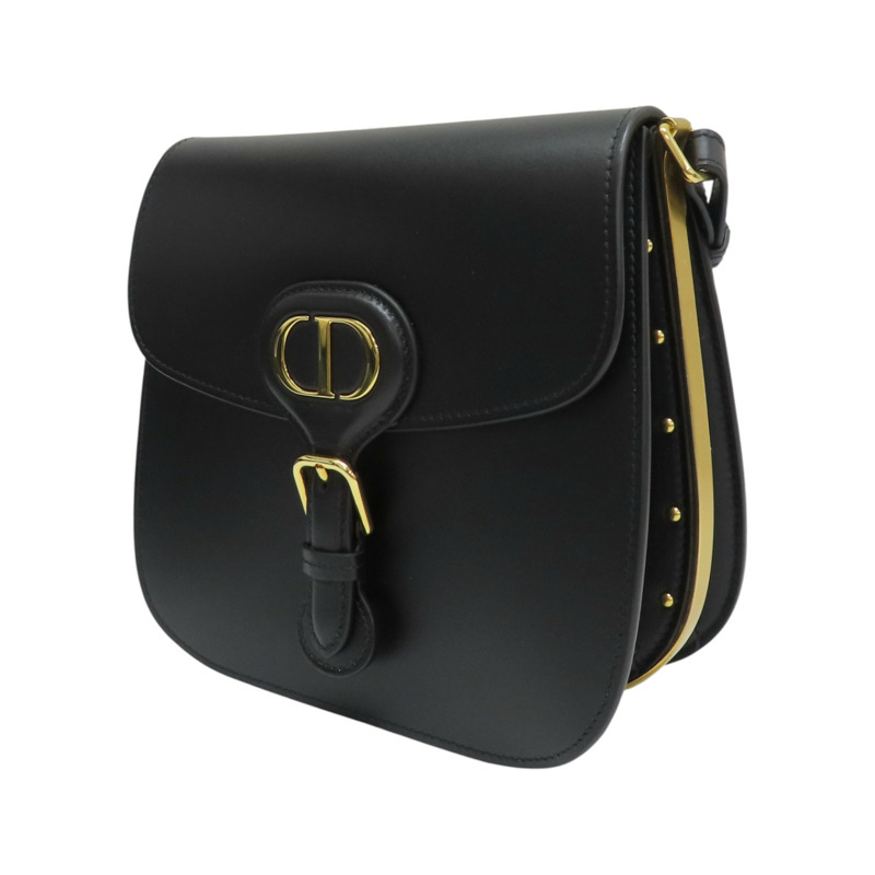黑色 牛皮 Bobby 金扣 肩背包 【Dior 迪奧 】-2