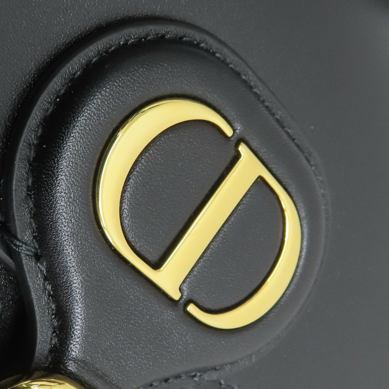 黑色 牛皮 Bobby 金扣 肩背包 【Dior 迪奧 】-8