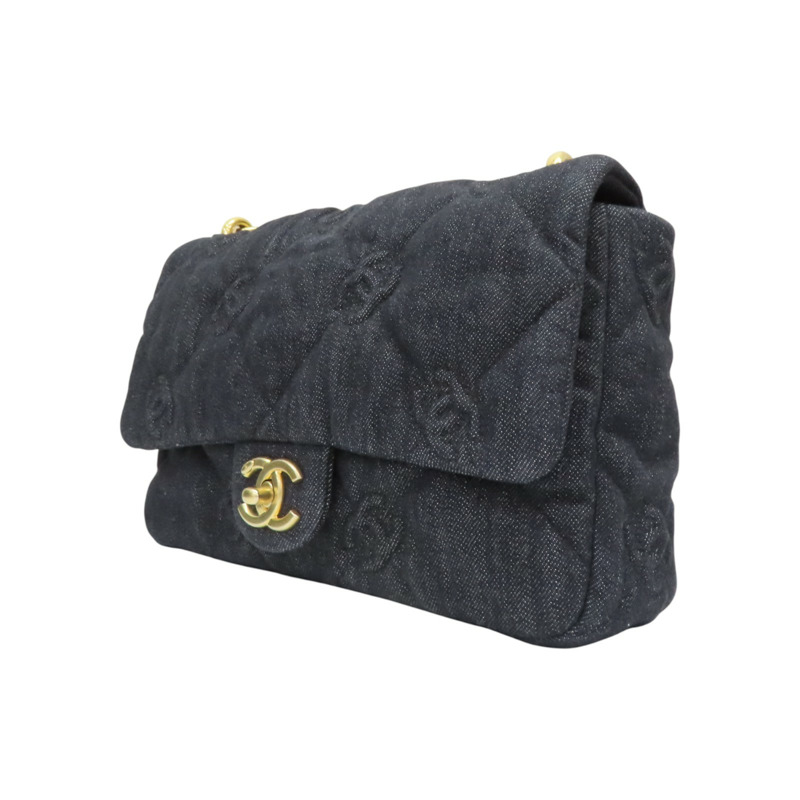 黑色牛仔布 Funky Town 肩背包 AS3216【CHANEL 香奈兒】 AS3216-2